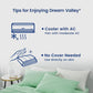 Dream Valley® Outlast® Deepsleep Cooling Comforter, Throw Size, NASA-Grade Space Technology Cooling Blanket for Hot Sleepers Night Sweats, Q-Max > 0.45 Aerocool™ Breathable, Mint Macaron, 60"x80"