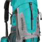 King'sGuard 60L Hiking Backpack Large Waterproof Camping Backpack for Men and Women Lightweight Frameless Backpacking Backpack with Rain Cover (Lake Blue) - Roamly