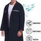 Mens Long Hooded Safety Rain Jacket Waterproof Emergency Raincoat Poncho