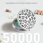 Pill Box, 3 Compartment Portable Travel Medicine Box with Mirror, Compact and Cute, Fits in Purse and Pocket, Medicine and Vitamin Organizer (Snow Leopard)