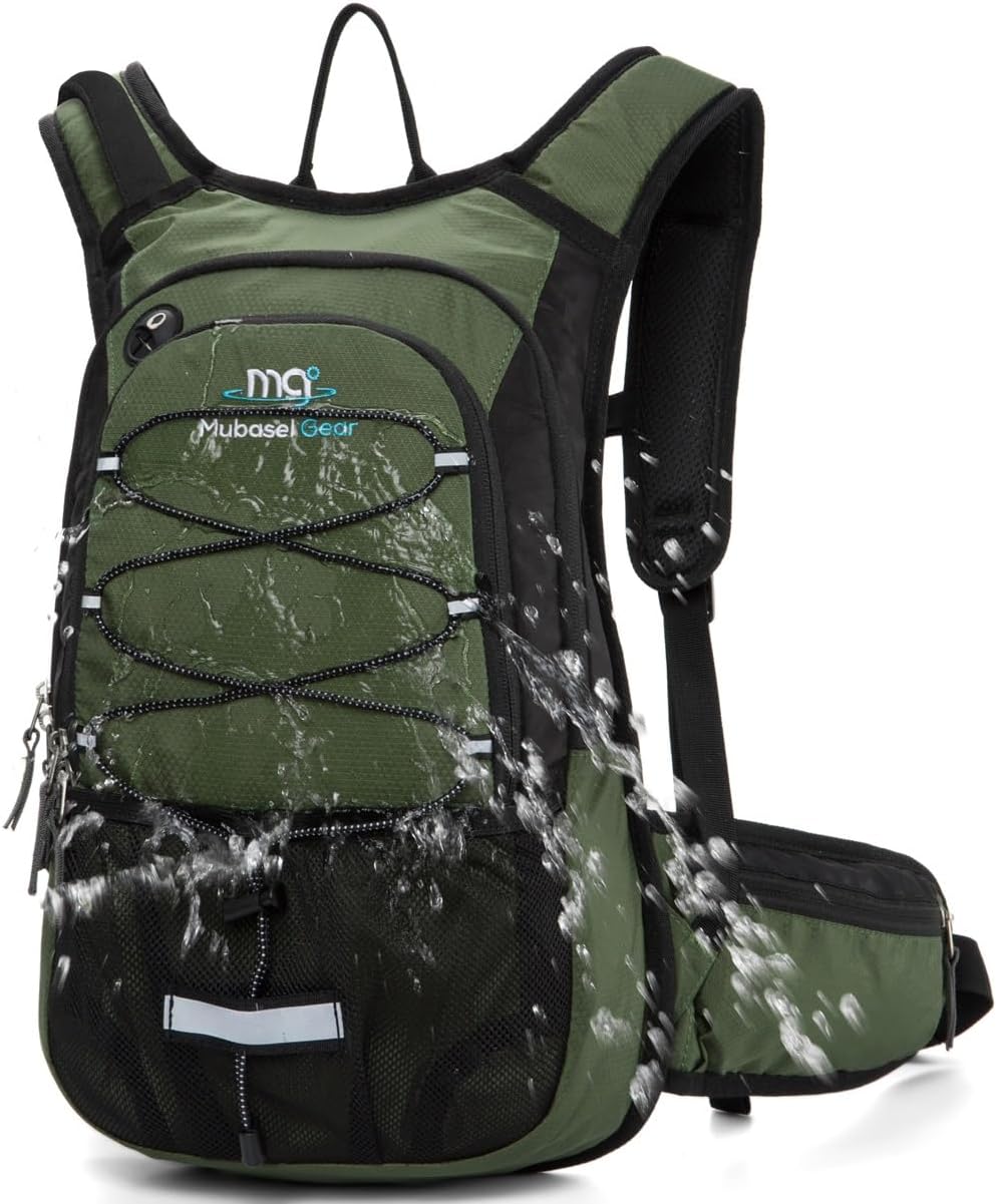 15L Insulated Hydration Backpack Pack with 2L Water Bladder Lightweight Hiking Backpack Bag for Women Men Daypack for Hiking Running Festival Camping Biking - Roamly
