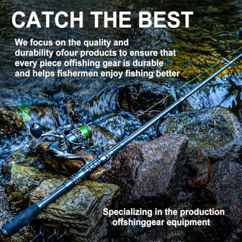 Fishing Rod Combos with Telescopic Fishing Pole Spinning Reels Fishing Carrier Bag for Travel Saltwater Freshwater Fishing