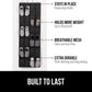GORILLA GRIP Over the Door Shoe Organizer, 24 Large Breathable Mesh Pockets, Space Saving Hanging Storage Holder, Closet Rack Hanger Holds Up to 40 lbs, Hangs on Closets for Shoes, Accessories, Black