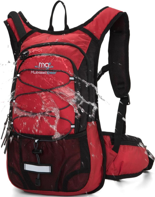 15L Insulated Hydration Backpack Pack with 2L Water Bladder Lightweight Hiking Backpack Bag for Women Men Daypack for Hiking Running Festival Camping Biking - Roamly