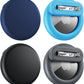 Compatible for Air Tags-4 Pack Apple Kids Hidden, for Airtag Holder for Kid, for AirTag Hidden Kids Holder with Invisible Pin, for Children, Elderly, Luggage, Clothing (Black Gray Navyblue Sky Blue)