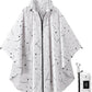Rain Poncho Jacket Coat Hooded Zipper Style for Women/Men/Adult with Pocket