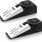 2 Pack Door Stop Alarm, Door Stopper with 120DB Security Alarm, Floor Wedge Door Stop Siren, Door Security Devices for Traveling, Apartment, Hotel and Home, Black