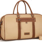 Wrangler Travel Duffel Bag Large Weekender Bag for Women Designer Carry on Overnight Bag for Trips Leather Luggage Bag Tan - Roamly