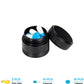 Metal Pill Box Pocket Purse Size - Waterproof Daily Pill Container, Single Aluminum Pill Case Portable Compact Round Medicine Organizer Pill Holder for Medication, Fish Oils Vitamins