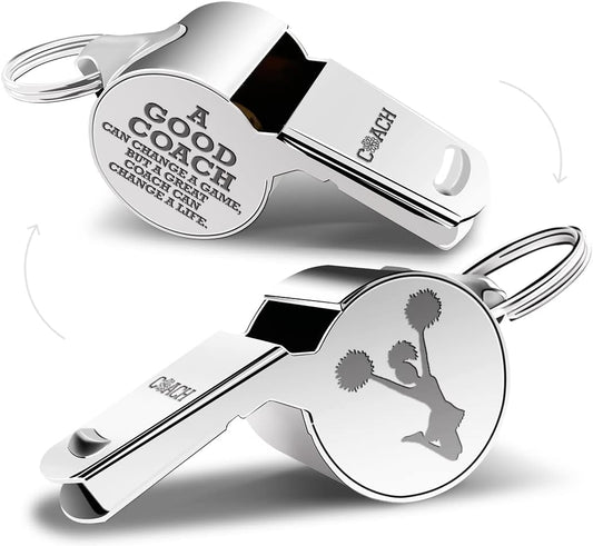 Whistle Thank You Cheerleading Gifts for Coaches Teachers Whistle Emergency Coach Referee Lifeguard Loud Whistle for Women Referees Coaches Sports Coaches Whistle with Lanyard Cheer Coach Gift.