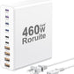 460W USB C Charger Block, 10-Port USB Charging Station GaN III PD Charger Type C & USB A, Dual 65W PC Laptop Fast Adapter for MacBook Pro/Air, iPhone, iPad, DELL, Samsung Galaxy, Android - White