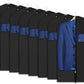 Univivi 8 Pack Suit Bags 43" Waterproof Black Garment Bag, Coat Covers from Dust with Zipper and Transparent Window, for Hanging Clothes, all coats, suits, women shirts, tuxedos, uniforms, winter