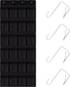 Over the Door Shoe Organizer, 24 Large Breathable Mesh Pockets, Hanging Storage Holder, Hanging Shoe Organizer(Black)