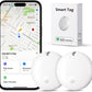 Tracker Tags, Item Finder Work with Apple Find My (iOS Only), Tracking Device Locator Smart Tag for Luggage, Keys, Wallet, Bike, Pets, Bags (White, 2 Pack)