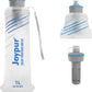 Collapsible Water Bottle with Filter - 1L Squeeze Water Filtered Bottle Camping Survival Hiking Backpacking, Portable Water Filter with NSF/FDA Certification, White