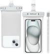 wellhouse Waterproof Phone Pouch, Waterproof Phone Case for iPhone 16 15 14 13 12 Pro Max XS Samsung, IPX8 3D Cellphone Dry Bag Beach Essentials (1 Pack - White7.0, 7 inch)