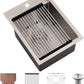 15 Inch Drop In Bar Sink Workstation-Bokaiya 15x20 Small Kitchen Outdoor Rv Sink Stainless Steel 16 Gauge Wet Bar Drop In Single Bowl Island Sinks with Cutting Board