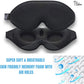 Sleep Mask with Earplugs & Zipper Bag 3D Memory Foam Eye Mask with Nose Support, Lash-Friendly, Blink Freely, Soft, Breathable, Adjustable, for Sleep, Travel, Insomnia, Meditation, Men & Women