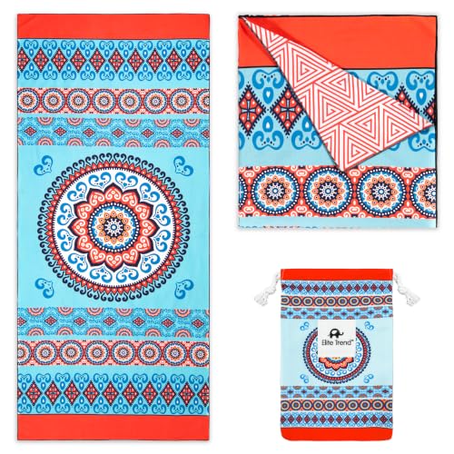 Microfiber Beach Towel for Adults with Bag