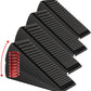 4 Pack Adjustable Spring Door Stoppers Heavy Duty, 3 Inches High Tall Large Metal Door Wedge Stopper, Strongest Rubber Doorstop for Bottom of Doors, Stainless Steel Doorstop for Any Heavy Doors