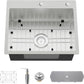 Stainless Steel Drop In Kitchen And Bar Sink - 22x18 Inch Single Bowl Topmount Bar Sink Come With SS Grid,Silicon Mat,Drain Strainer Set