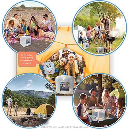 Collapsible Water Container with Spigot (8 Count)