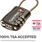 TravelMore 10 Pack TSA Approved Travel Combination Cable Luggage Locks for Suitcases - Orange (10 Pack, Black)