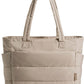 BAGSMART Tote Bag for Women, Lightweight Puffy Tote Bag with Compartments Shoulder Bag Handbag for Travel, Work, Gym,
