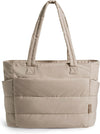 BAGSMART Tote Bag for Women, Lightweight Puffy Tote Bag with Compartments Shoulder Bag Handbag for Travel, Work, Gym,