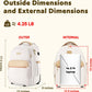 Small Rolling Backpack, Underseat Carry On Luggage With Wheels For Adults, 15.6 Inch Wheeled Backpack for Women, Travel Roller Bag, Beige