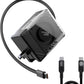 Nillkin FlexLine 65W for Retractable Wall Charger(GaN6), Dual-Port with 28.7in Retractable USB C Cable + 39.3in USB C Cable(Extra), iPhone Charger, MacBook, iPad, Samsung, Fast Charger - Black