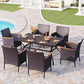 High Back Wicker Patio Dining Chairs Set of 6 (6 Count)