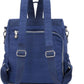 MINTEGRA Women Shoulder Backpack Multi-Pocket Nylon Purse Large Capacity Waterproof Casual Daypack