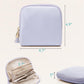 Vlando Small Jewelry Travel Case,Jewelry Pouch Bags with Zipper,Velvet Jewelry Organizer Storage Bag for Bracelet Rings Earring Travel Essentials Gifts for Women Girl-Purple