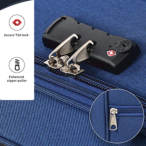 Softside Luggage Set Softshell Lightweight 3 Piece Spinner Suitcase (3 Count)