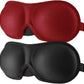 3D Eye mask for Sleeping,Machine Washable, Sleep Mask for Women, Blinder Blindfold Airplane(Black+red)