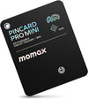 Momax Wallet Tracker Smart Finder - Rechargeable Slim Bluetooth Key Tracking Card with 1-Year Battery, Apple Find My (iOS Only), Item Locator for Luggage Tag, Suitcase, Passport, Backpacks, Mini Size