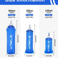 Folding Soft Flask Portable Collapsible Running Lightweight Water Bottle for Outdoor Sports,Travel with Mouthpeice Cover