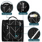 PAVILIA Toiletry Bag Travel Bag for Women Men, Hanging Cosmetic Organizer, Water Resistant Makeup Bag for Accessories Toiletries, Large Travel Essentials Kit (Black Chevron)