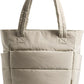BAGSMART Tote Bag for Women, Lightweight Puffy Tote Bag with Compartments Shoulder Bag Handbag for Travel, Work, Gym,
