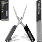 12-in-1 Saltwater Fishing Pliers & EDC Multitool, Titanium Coated Marine-Grade Stainless Steel Folding Pliers, Gifts for Men, Compact Pen-Sized Braid Cutter, Hook Remover & Split Ring fishing gear