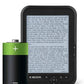 E-Reader, 6 inch E‑Book Reader with E‑Ink Screen, 1024 x 768 Resolution Display 300DPI Electronic Paper Book with Blue Cover, E-Paper Supports TF Card for Adult, Kids(Black 2)