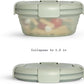 STOJO Collapsible Bowl - Translucent 36oz - Reusable Silicone Bowl (Translucent Sage Green)