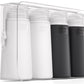 Valourgo TSA Approved 3.4oz Portable Toiletry Bottles, BPA Free Leak Proof Refillable Travel Accessories with Clear Toiletry Bag, Black, White