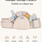 MOMTORY Carryall™ Pro Baby Carrier, Safety-Certified 6-in-1 Ultra Storage Baby Carrier Newborn to Toddler, Front & Back Baby Holder Carrier with Hip Seat, Soft Pink