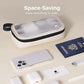 pack all Clear Electronic Organizer, TPU Cable Organizer Bag, Compact Cord Travel Organizer for Cables, Chargers, Phones, USB cords, SD Cards (Beige)