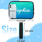 Personalized Electronics Organizer Travel Case Custom Name Cord Storage Bag Tech Accessories Pouch for Cable Charger Phone, Blue