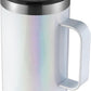 KXIAOCHEN 20oz Insulated Coffee Mug with Lid, Stainless Steel Coffee Cup, Double Wall Vacuum Coffee Tumbler with Handle, Premium Thermal Travel Coffee Mug (Pearl White)
