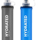 2Pack Soft Flask, 8.5oz Collapsible Soft Water Bottle, 250ml Foldable TPU Bottles for Hydration Pack BPA-Free, Running Lightweight Water Bottle for Hiking Cycling Climbing Running