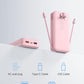 20000mAh Ultra-Portable-Charger-Power-Bank with Built in Cables&AC Wall Plug,PD20W USB-C Fast Charging Cell Phone Charger Battery Pack,LED Display Travel Battery Bank for All iPhone,Samsung,Android
